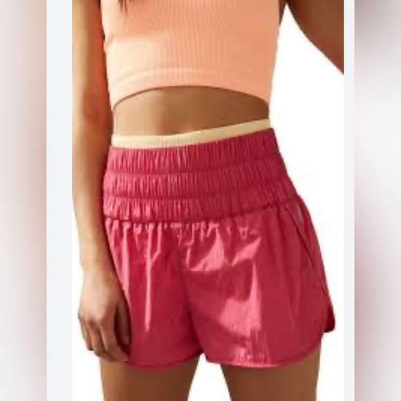 FP Movement by Free People Pants - Free people FP movement large pink shiny shorts athletic sexy